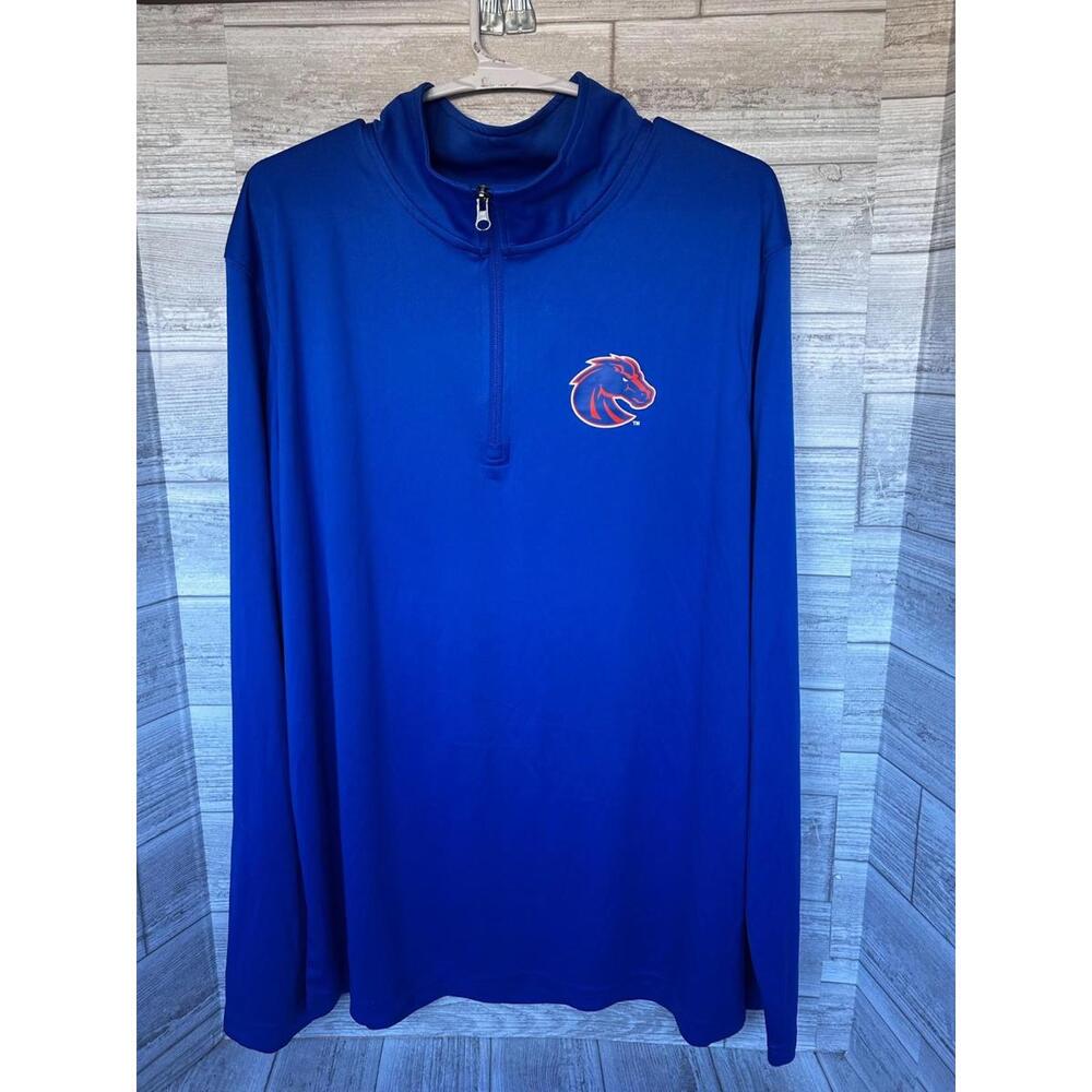 Boise State University Broncos 1/4 Zip Pullover Hoodie Men’s Large New with Tags